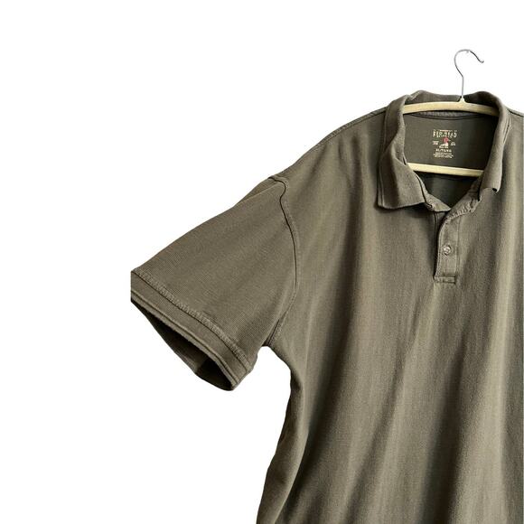 redhead brand co. men polo shirt 3/4 button short sleeve green sz xl - Picture 6 of 10